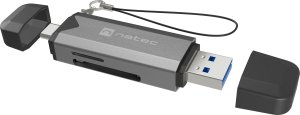 Czytnik Natec SCARAB 3 USB-A + USB-C SD/MICRO SD USB 3.1 GEN 1 SZARY (NCZ-2262) 1