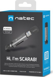 Czytnik Natec SCARAB 3 USB-A + USB-C SD/MICRO SD USB 3.1 GEN 1 SZARY (NCZ-2262) 6