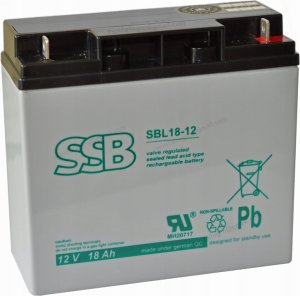 Akumuliatorius (AGM) SSB SBL 18Ah 12V F3 VRLA (pakuotėje 2) 6