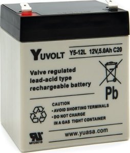 Akumuliatorius (AGM) YUASA Yuvolt 5Ah 12V F2 VRLA (pakuoteje 10 ) 1