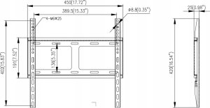 Uchwyt ścienny Hikvision DS-DM1940W VESA 200x200 2