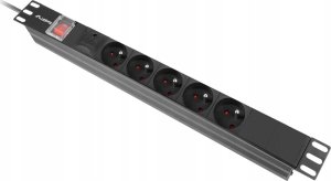 lanberg Listwa zasilająca  rack PDU 19 cali 1U 16A 5x230V 2m czarna 4