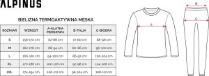 Alpinus Bielizna termoaktywna męska Alpinus Active Idre Set czarna SI8945-SI8949 XL 9