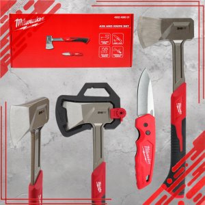 MILWAUKEE AXE AND KNIFE SET 4