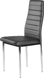 Springos Krzesło do salonu i jadalni 4szt. chromowane nogi szare 2