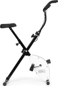 Rowerek treningowy rower stacjonarny fitness mechaniczny licznik komputer płynna regulacja - biały ModernHome 3