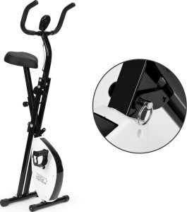 Rowerek treningowy rower stacjonarny fitness mechaniczny licznik komputer płynna regulacja - biały ModernHome 7