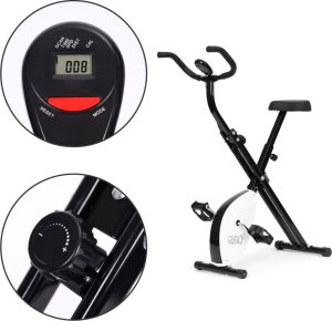 Rowerek treningowy rower stacjonarny fitness mechaniczny licznik komputer płynna regulacja - biały ModernHome 8