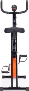 Rowerek treningowy rower stacjonanry fitness mechaniczny licznik komputer płynna regulacja - pomarańczowy ModernHome 5