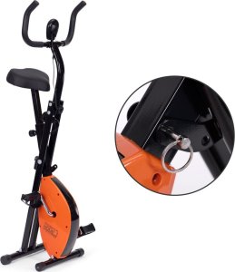 Rowerek treningowy rower stacjonanry fitness mechaniczny licznik komputer płynna regulacja - pomarańczowy ModernHome 6