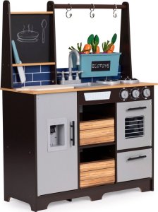 Duża drewniana kuchnia dla dzieci z warzywniakiem i akcesoriami ECOTOYS 3