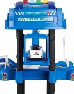 Garaż samochodowy XXL komenda policji 5 poziomów + mata z miastem 82 elementy 3