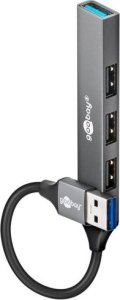 Slim 4-portowy koncentrator USB, USB-A na USB-A, USB 3.2 1