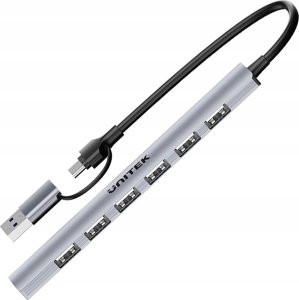 HUB USB Unitek H1209A 7x USB-A 2.0 3.0 (H1209AGY01) 3