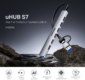 HUB USB Unitek H1209A 7x USB-A 2.0 3.0 (H1209AGY01) 6