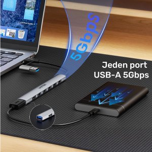 HUB USB Unitek H1209A 7x USB-A 2.0 3.0 (H1209AGY01) 9