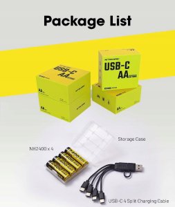 BATTERY RECH. LI-ION AA 1.5V/4PACK NH2400 NITECORE 10