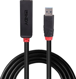Kabel USB Lindy USB-A - USB-A 10 m Czarny (43403) 2