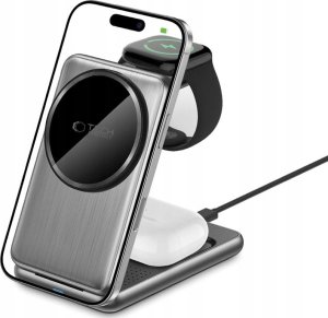 Ładowarka bezprzewodowa Tech-Protect QI15W-A42 3in1 Magnetic MagSafe Wireless Charger Space Grey 2