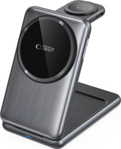 Ładowarka bezprzewodowa Tech-Protect QI15W-A42 3in1 Magnetic MagSafe Wireless Charger Space Grey 3