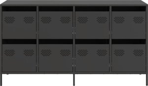 vidaXL Szafka, czarna, 135x39x73,5 cm, stal walcowana na zimno 5