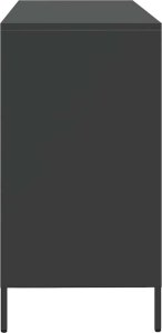 vidaXL Szafka, czarna, 135x39x73,5 cm, stal walcowana na zimno 6