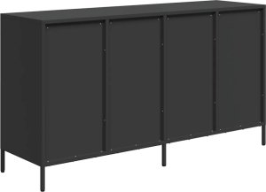 vidaXL Szafka, czarna, 135x39x73,5 cm, stal walcowana na zimno 7