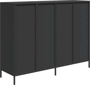 vidaXL Szafka, czarna, 135x39x103,5 cm, stal walcowana na zimno 7