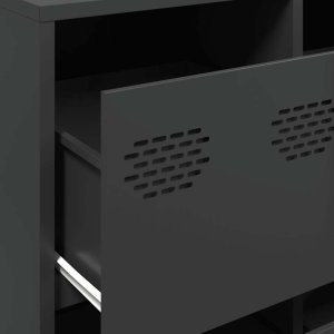 vidaXL Szafka, czarna, 135x39x103,5 cm, stal walcowana na zimno 9