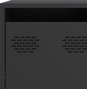 vidaXL Szafka, czarna, 135x39x103,5 cm, stal walcowana na zimno 10