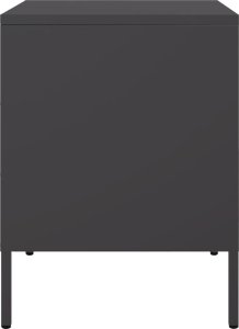 vidaXL Szafka nocna, czarna, 36x39x50,5 cm, stal 7