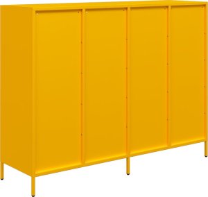 vidaXL Szafka, musztardowa, 135x39x103,5 cm, stal walcowana na zimno 7