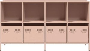 vidaXL Szafka, różowa, 135x39x73,5 cm, stal walcowana na zimno 5