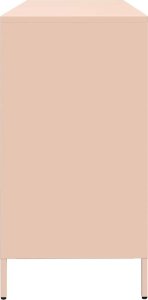 vidaXL Szafka, różowa, 135x39x73,5 cm, stal walcowana na zimno 6