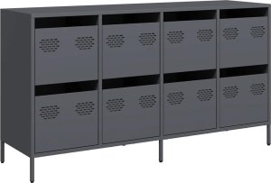 vidaXL Szafka, antracytowa, 135x39x73,5 cm, stal walcowana na zimno 2