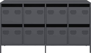 vidaXL Szafka, antracytowa, 135x39x73,5 cm, stal walcowana na zimno 5