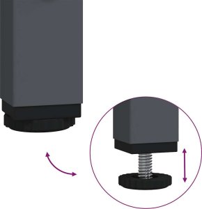 vidaXL Szafka, antracytowa, 135x39x73,5 cm, stal walcowana na zimno 8