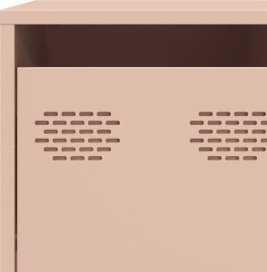 vidaXL Szafka, różowa, 135x39x103,5 cm, stal walcowana na zimno 10