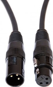 PowerColor CABLE4ME KABEL DMX AES/EBU XLR-3Pin DO OŚWIETLENIA 3m CZARNY 110 ohm 3