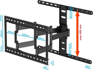 Ultra Płaski 27mm 60kg Uchwyt do Telewizora 32-90 cali VX-525 Wieszak TV TEST 13