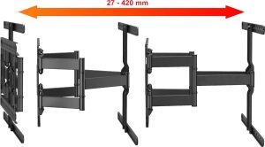Ultra Płaski 27mm 60kg Uchwyt do Telewizora 32-90 cali VX-525 Wieszak TV TEST 3