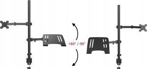 VETOUSON Uchwyt na Monitor i Laptop 2w1 Uniwersalny Wysoki 80cm 11
