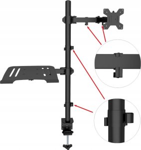 VETOUSON Uchwyt na Monitor i Laptop 2w1 Uniwersalny Wysoki 80cm 15