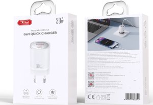 Ładowarka sieciowa XO CE21, 30W, GaN, 1x USB-C, 1x USB-A 3