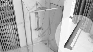 Rea Półka łazienkowa prysznicowa SF02 60cm stal szczotkowana 3