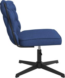 Obrotowe krzesło biurowe, niebieskie, tapicerowane tkaniną 5