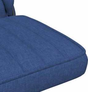 Obrotowe krzesło biurowe, niebieskie, tapicerowane tkaniną 8