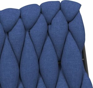 Obrotowe krzesło biurowe, niebieskie, tapicerowane tkaniną 9