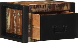 Szafka nocna wielokolorowa 40x35x25 cm lite drewno odzyskane 2