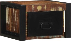 Szafka nocna wielokolorowa 40x35x25 cm lite drewno odzyskane 4